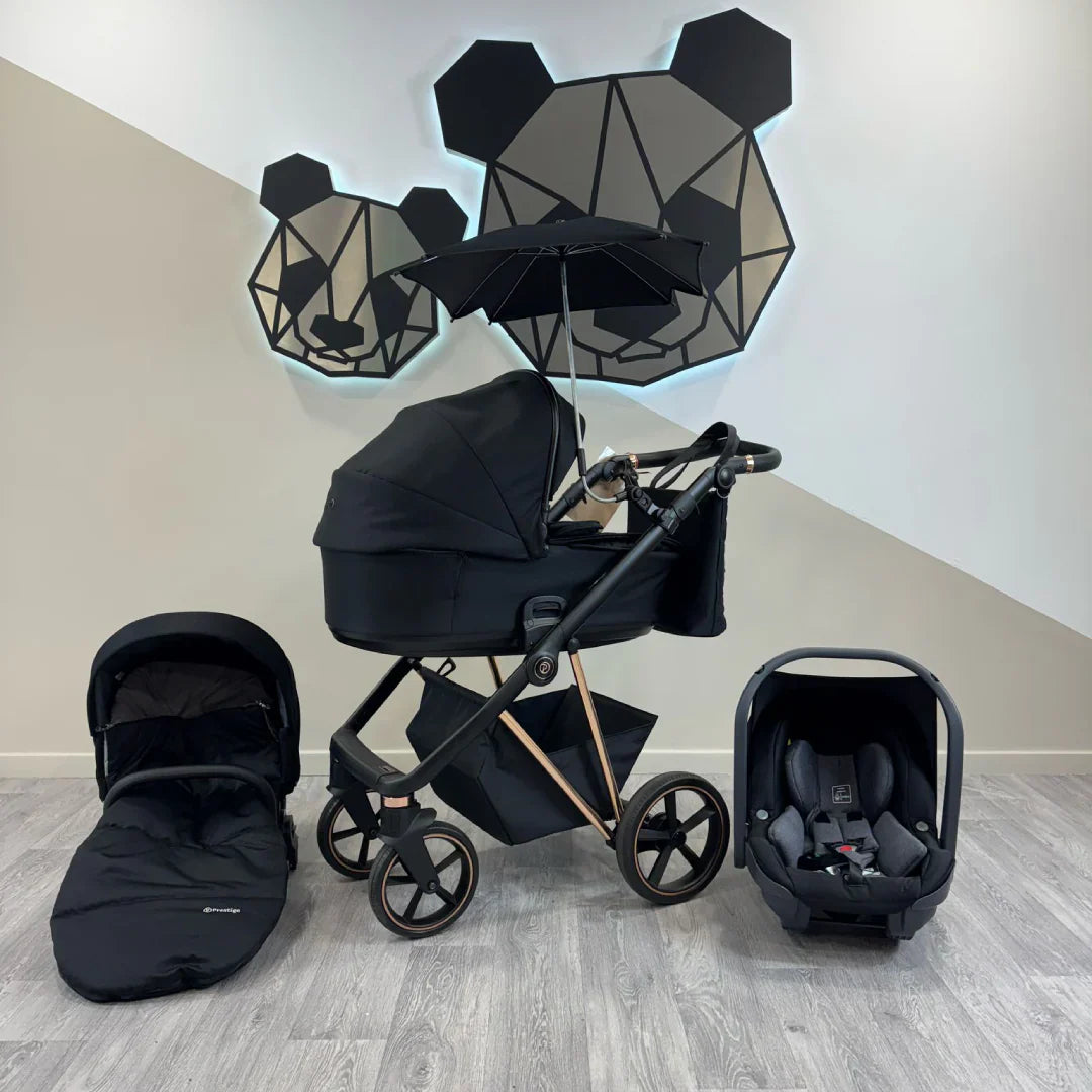 BabyStyle Prestige Stroller 12 Piece Bundle - Ebony/Copper Vogue - Ex Display