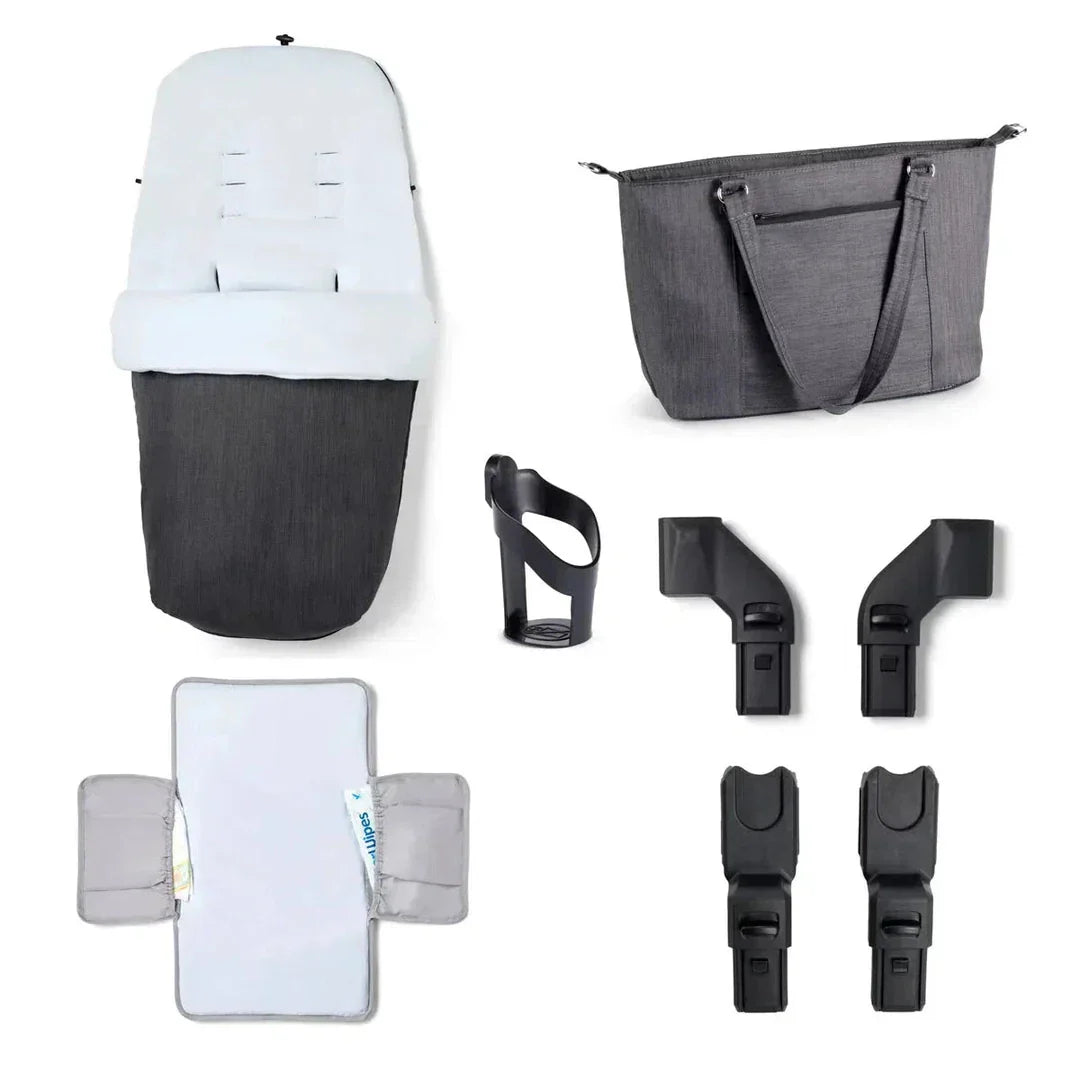 Babymore Memore V2 13 Piece Coco i-Size Car Seat with Isofix Base - Chrome