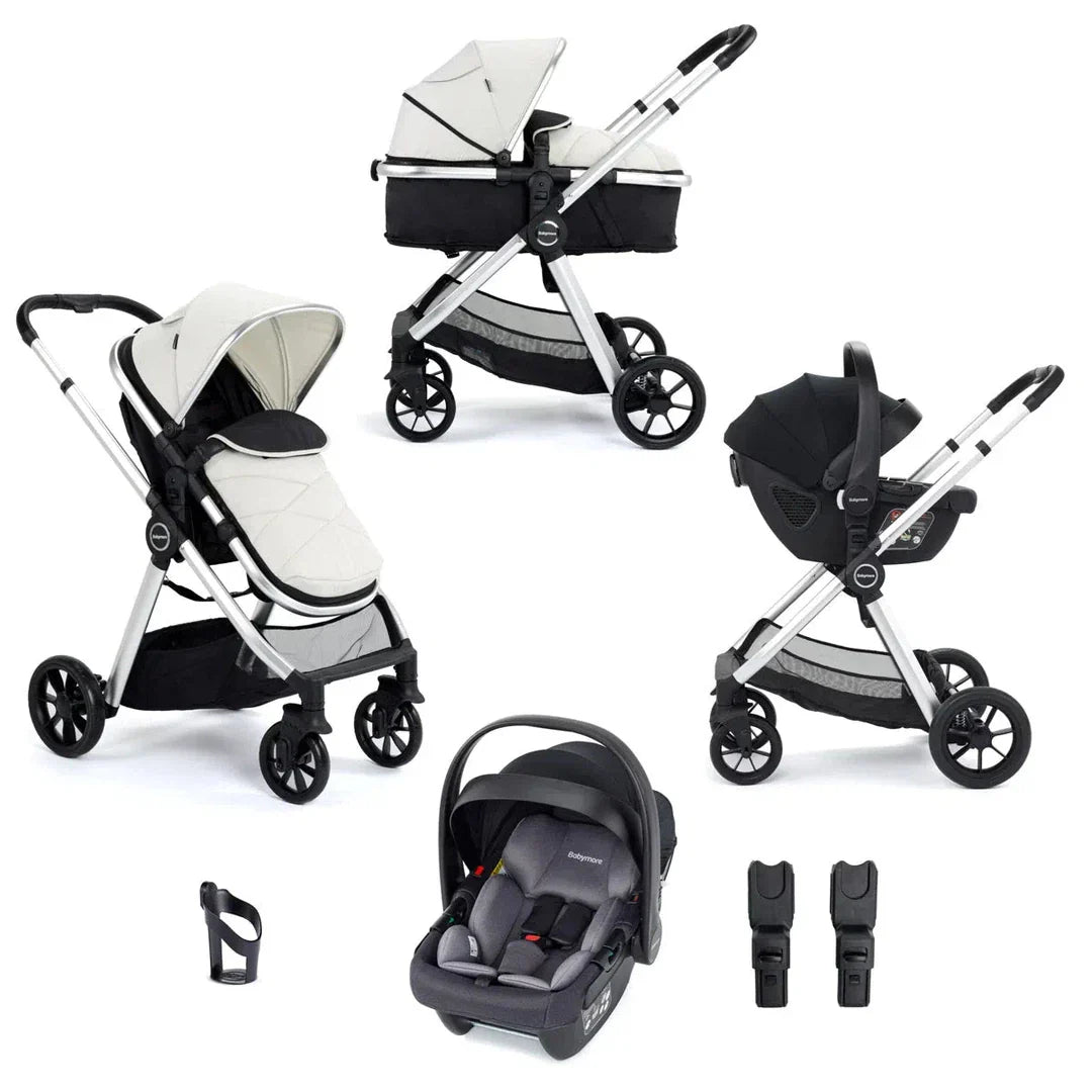 Babymore Mimi Travel System Coco i-Size Car Seat - Silver