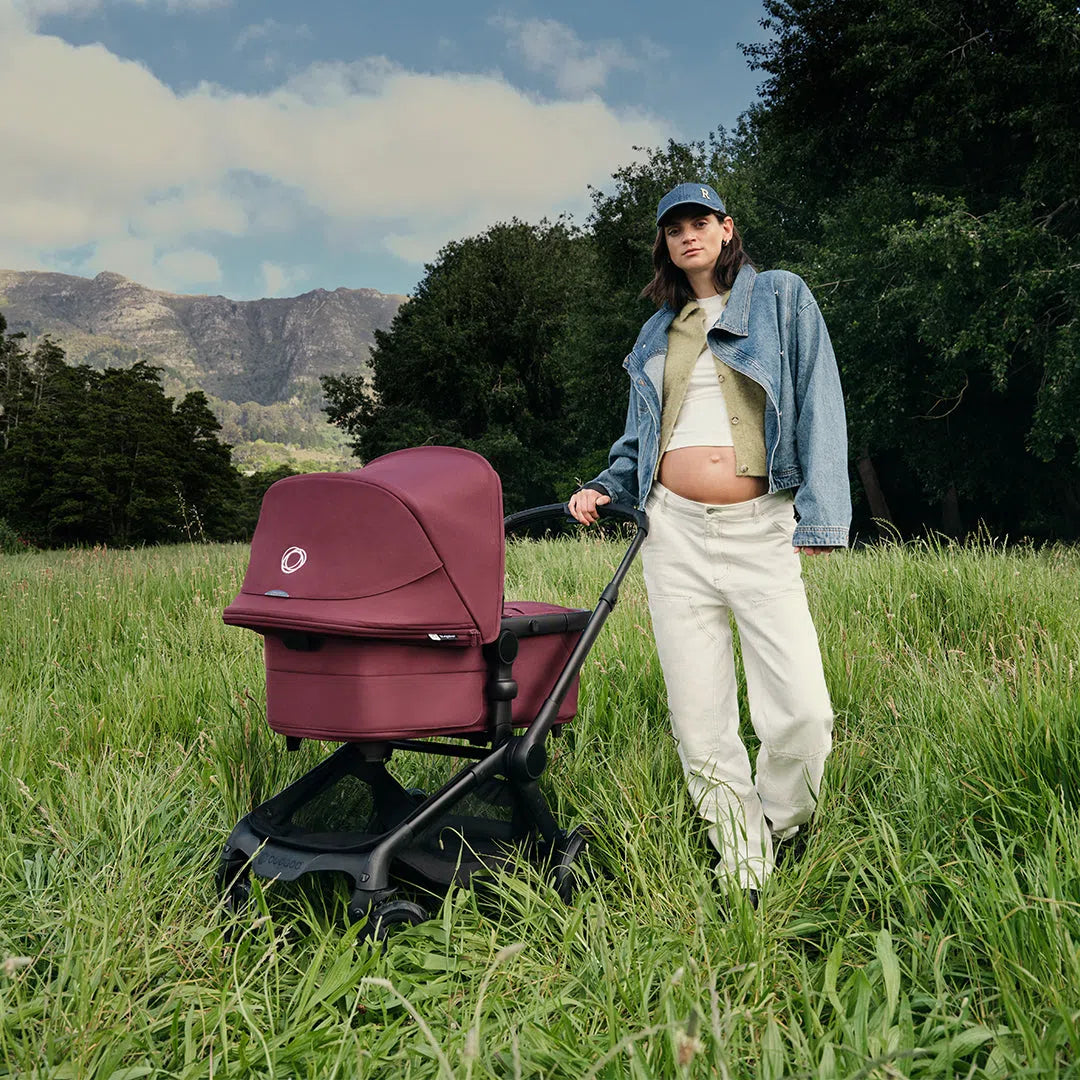 Bugaboo Fox 5 Renew Carrycot And Seat Pushchair - Dark Cherry
