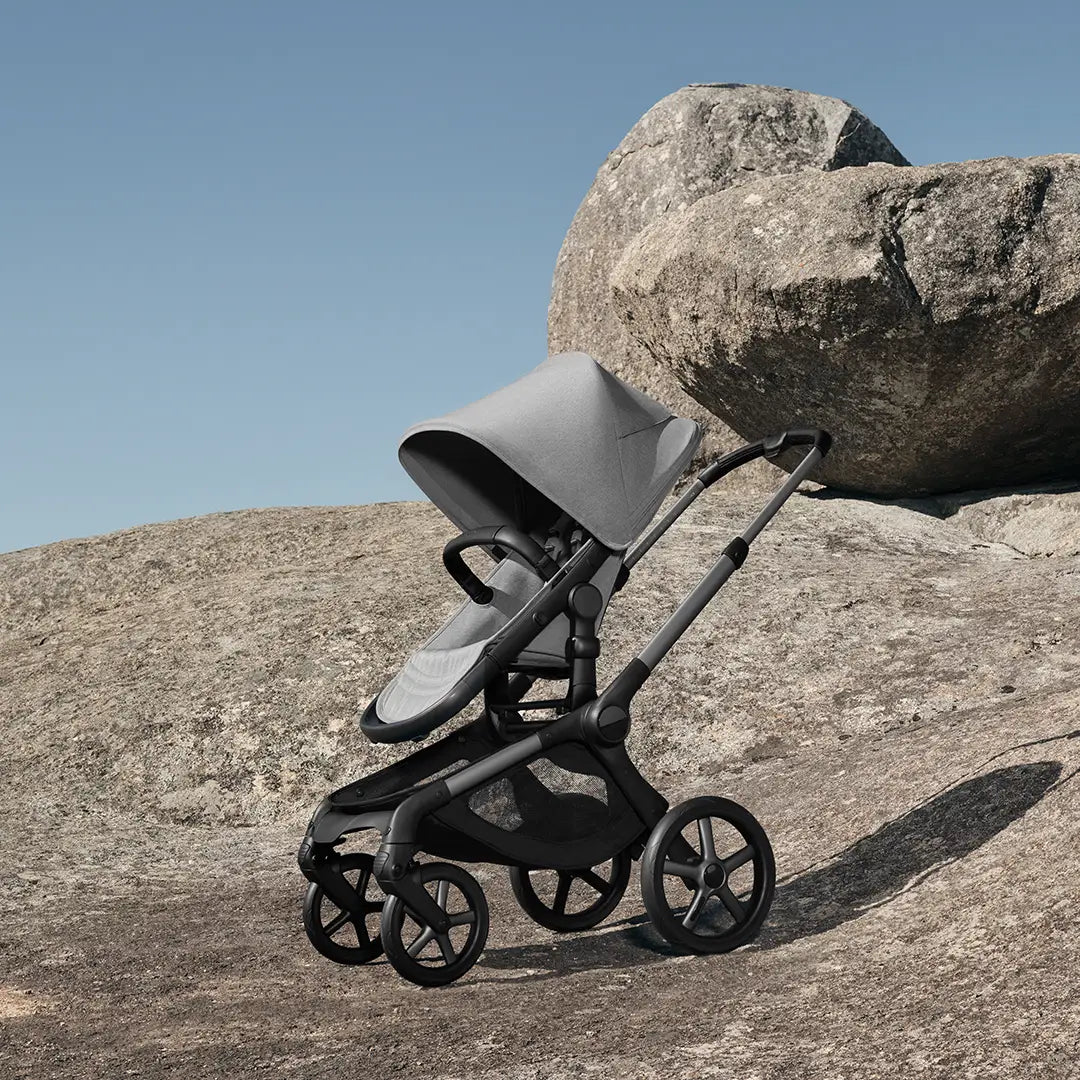 Bugaboo Fox 5 Renew Carrycot And Seat Pushchair - Moon Grey Melange