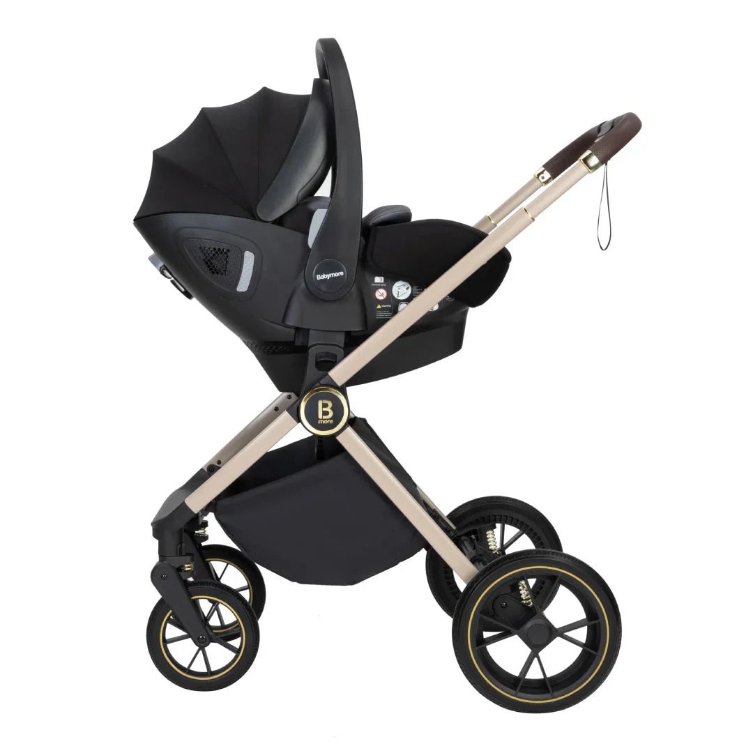 Babymore Kai Travel System Pecan with Base  – Forest Grey