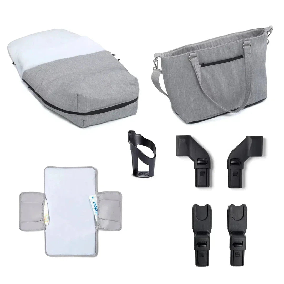 Babymore Memore V2 11 Piece Pram Pushchair - Silver