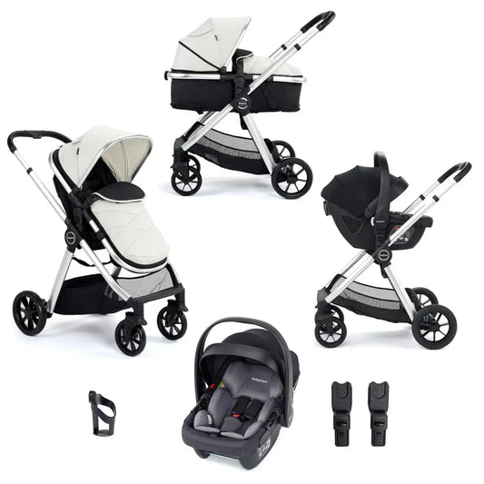 Babymore Mimi Travel System Coco i-Size Car Seat - Silver