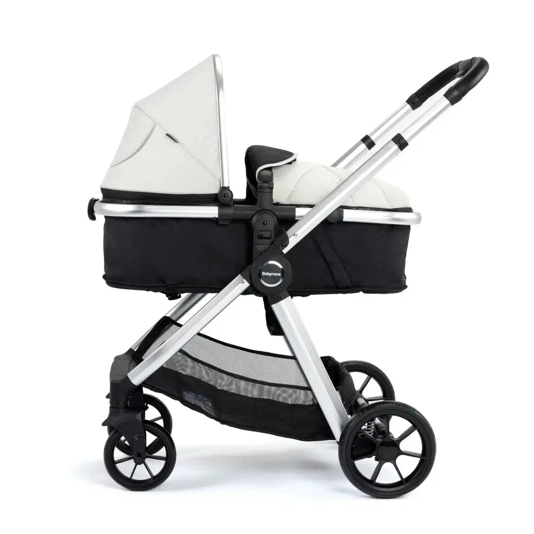 Babymore Mimi Travel System Coco i-Size Car Seat with Isofix Base - Silver