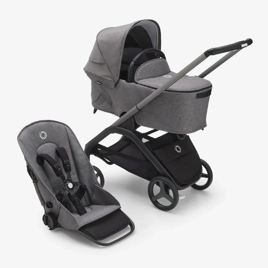 Bugaboo Dragonfly Carrycot And Seat Pushchair - Grey Melange