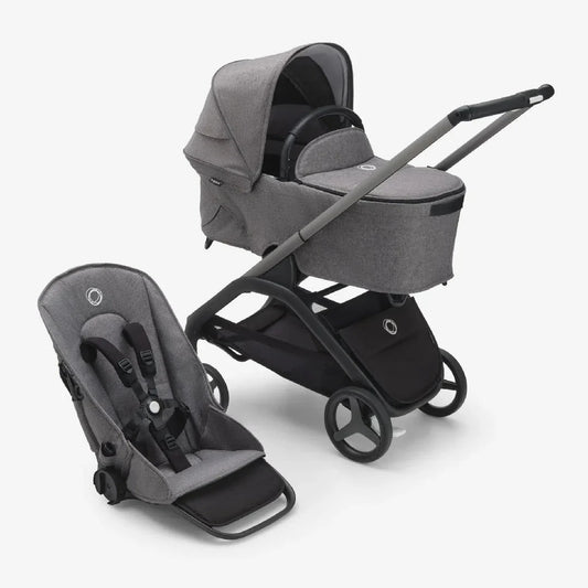 Bugaboo Dragonfly Carrycot And Seat Pushchair - Grey Melange