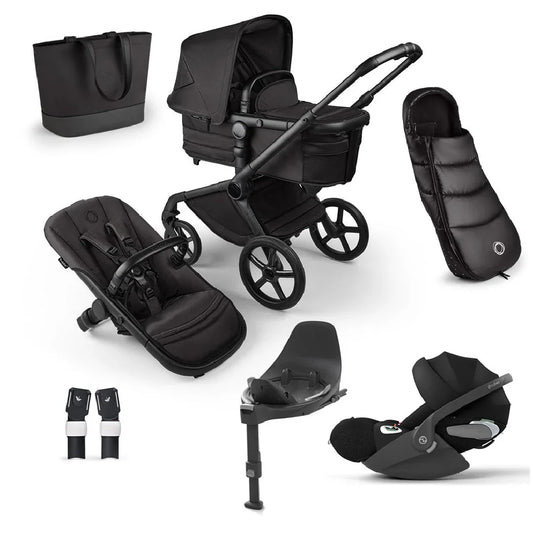 Bugaboo Fox 5 Complete Noir Limited Edition Cybex Cloud T Car Seat & Accessory Bundle - Black Moonlight